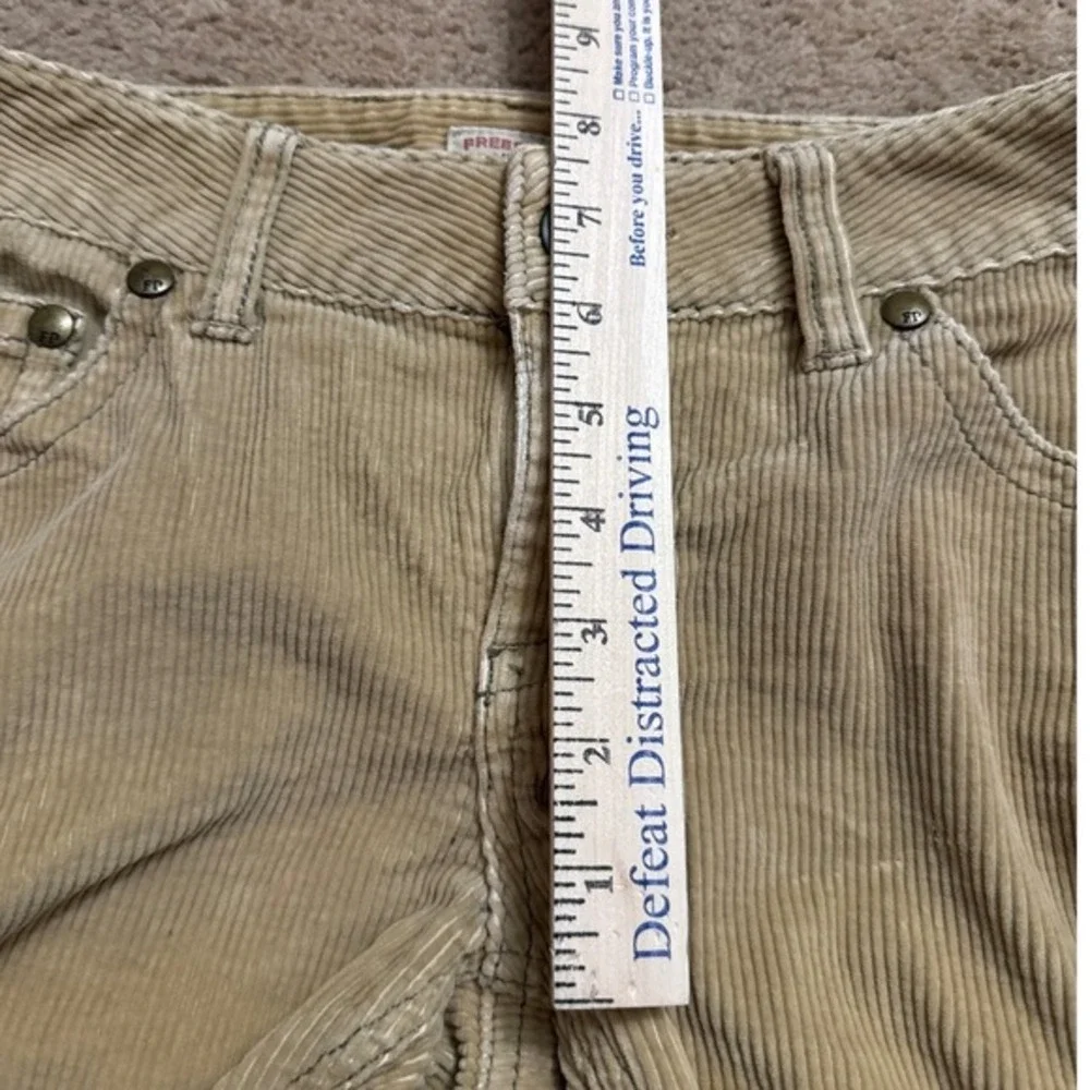 Free People Women's‎ Corduroy Flare Jeans Tan Size 30x30 Mid-rise Boho Western